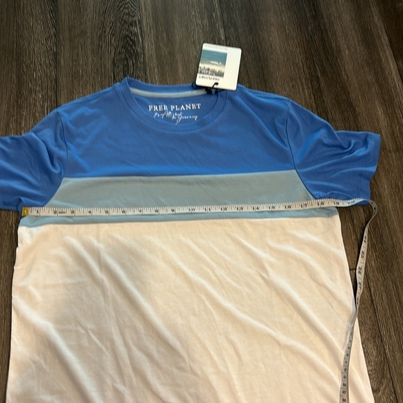 Men’s Free Planet blue and white striped short sleeve T-Shirt Size Small… - Picture 6 of 10